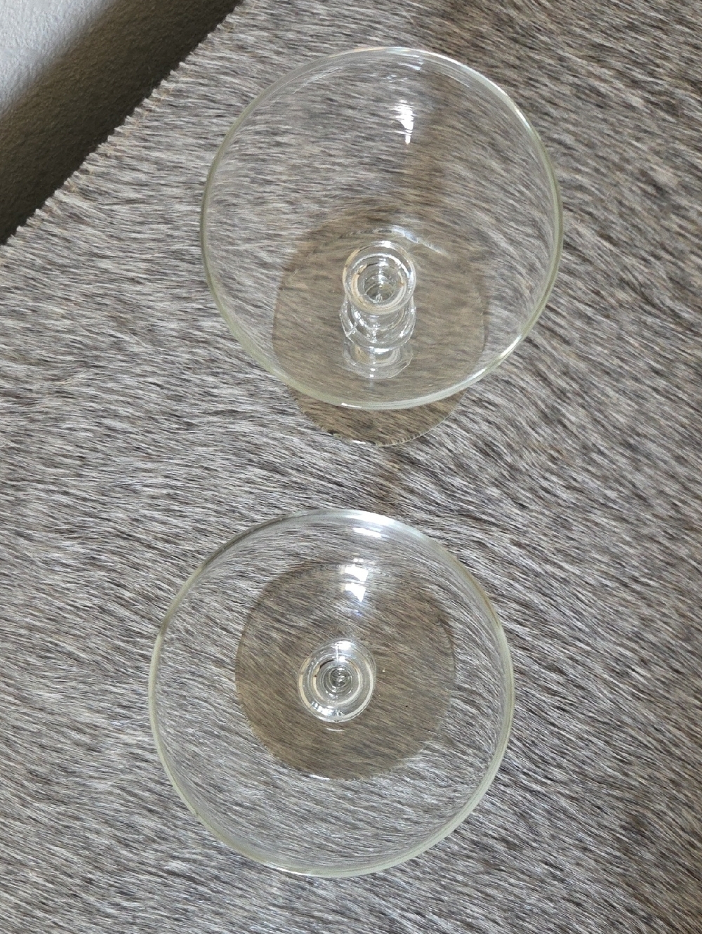 Vintage Libbey Georgian Clear Glass Champagne Coupe Cocktail Glasses Set of 2 - Picture 7 of 9